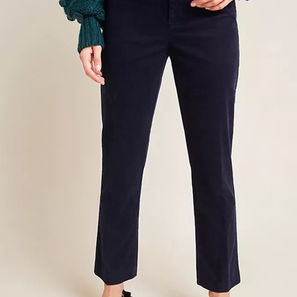 The Essential Corduroy Cropped Flare Trousers by Anthropologie sz 8 - Picture 1 of 11